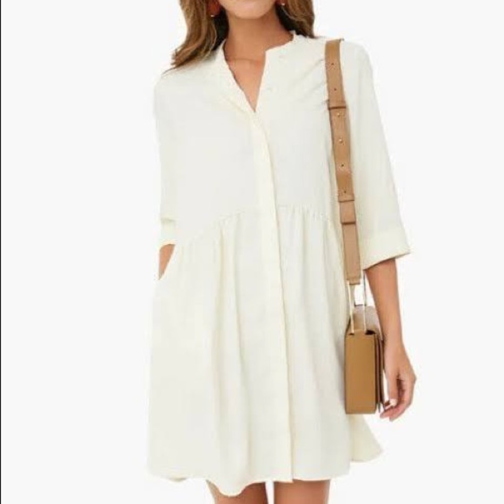 Tuckernuck Royal Shirt Dress - Ivory / Cream